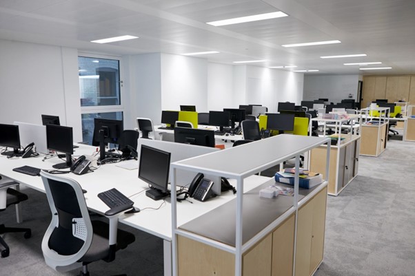 Rotating workstations means less space is required.